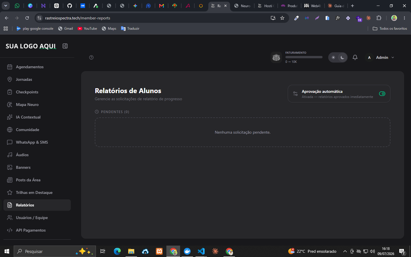 Relatórios de alunos